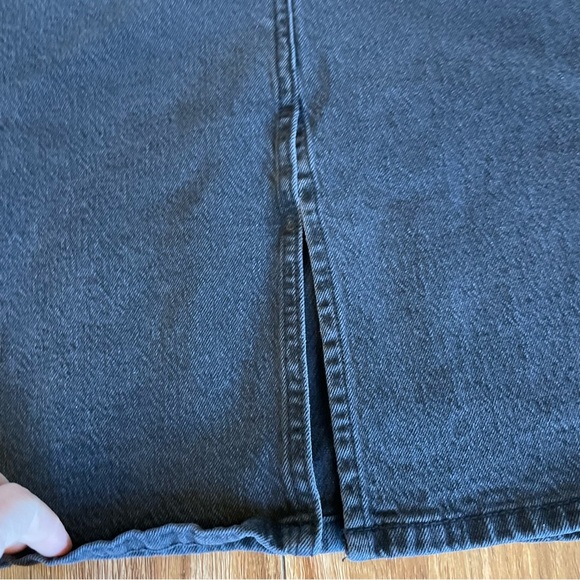 AVA & VIV Women’s Black Distressed Denim Jean Cargo Slim Skirt Size 17 - Picture 11 of 12